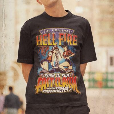 Áo thun vintage Hell Fire - B2