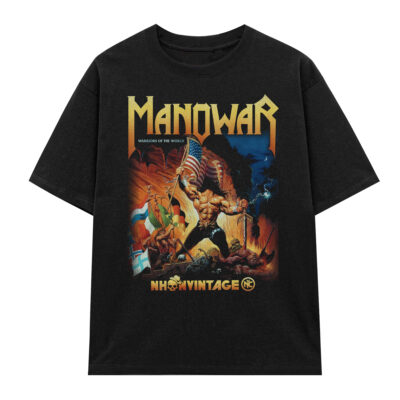 Áo thun rock Manowar - Warriors of the World - B43