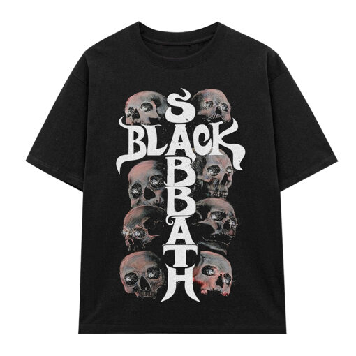 Áo thun rock vintage Black Sabbath Cross Skull - B53