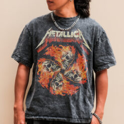 Áo thun rock Metallica Fire Wheels - WS22