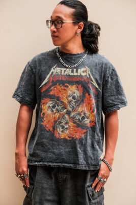 Áo thun rock Metallica Fire Wheels - WS22