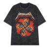 Áo thun rock Metallica Fire Wheels - WS22