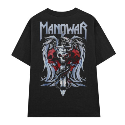 Áo thun rock Manowar Skull Sword - B70