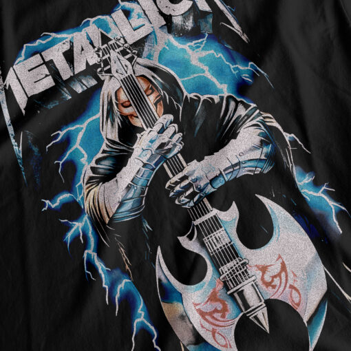 Áo thun rock Metallica Oldskull Lightning - B61