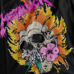 Áo thun rock Metallica Skull Flower - B68