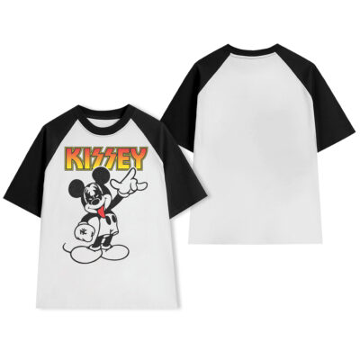 Áo thun rock vintage Kissey Raglan - RAW6