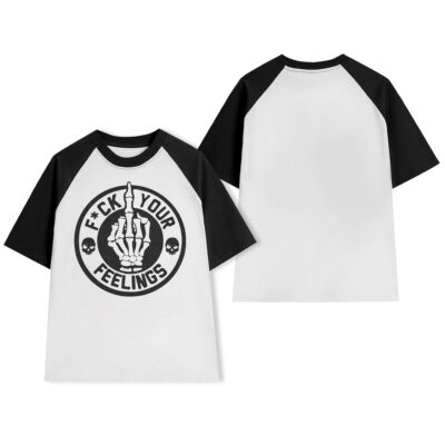 Áo thun vintage raglan Fck Your Feelings - RAW3