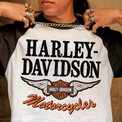 Áo thun raglan Harley Davidson - Wings