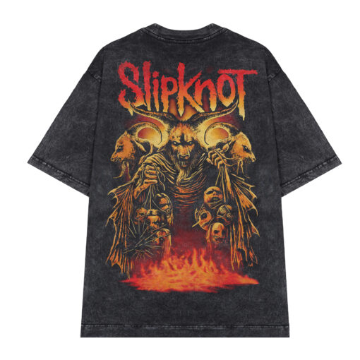 Áo Thun Rock Slipknot Hell Goat- D19 (wash)