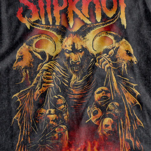 Áo Thun Rock Slipknot Hell Goat- D19 (wash)