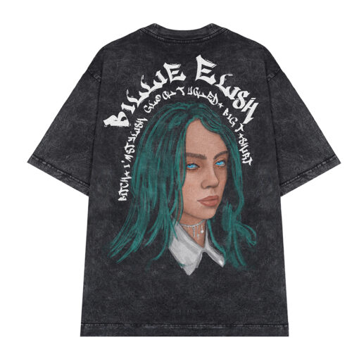 Áo thun ca sĩ Billie Eilish - wash - hình sau (2)