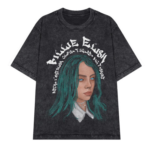 Áo thun ca sĩ Billie Eilish - wash - hình trước (2)