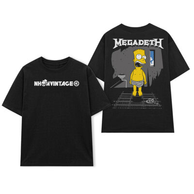 Áo thun vintage Simpson Megadeth - B111