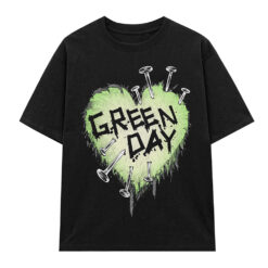 Áo thun rock vintage Green Day Green Heart - B113