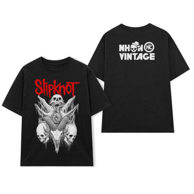 Áo thun rock vintage Slipknot Skull - D22