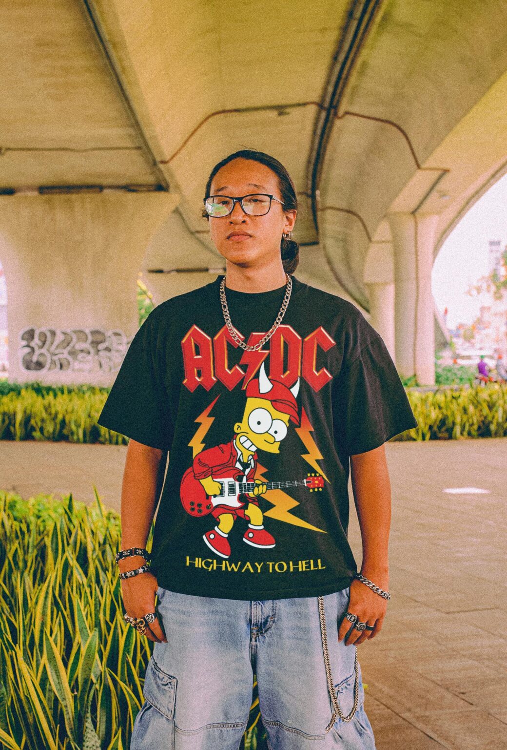 Áo thun ACDC - Simpson Vintage