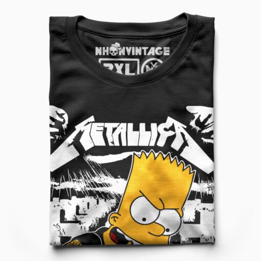 Áo thun vintage Simpson Metallica - B114