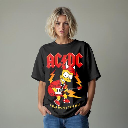 Áo thun vintage Simpson ACDC- B115