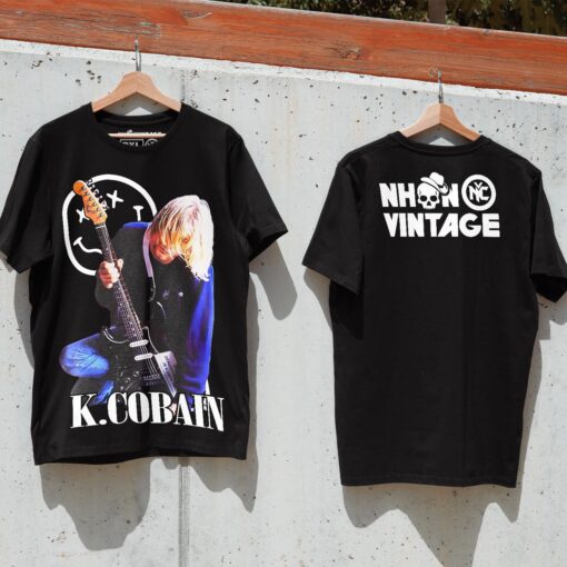 Áo thun rock vintage Kurt Cobain - D31 (đen)