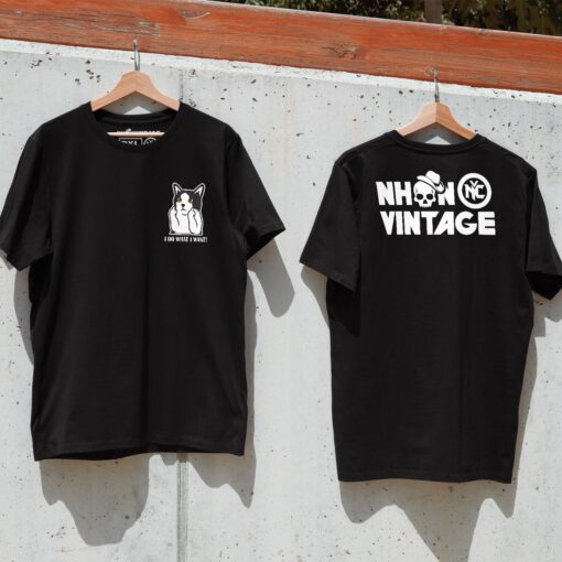 Áo thun vintage I DO WHAT I WANT - D33 (đen)