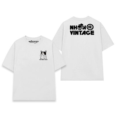 Áo thun vintage I DO WHAT I WANT - D33 (trắng)