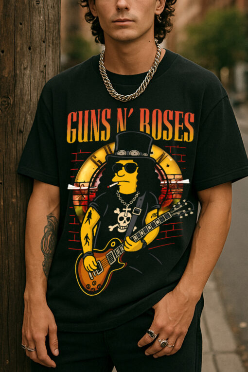 Áo thun vintage Simpson GnR - B119