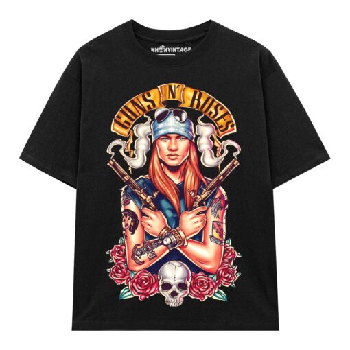Áo thun rock vintage Axl Rose - D35 (đen)
