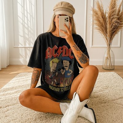 Áo thun rock vintage Beavis and Butt-head ACDC - SPD6