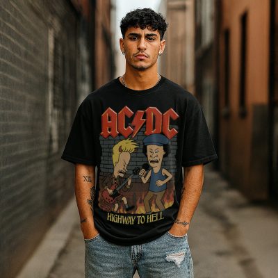 Áo thun rock vintage Beavis and Butt-head ACDC - SPD6