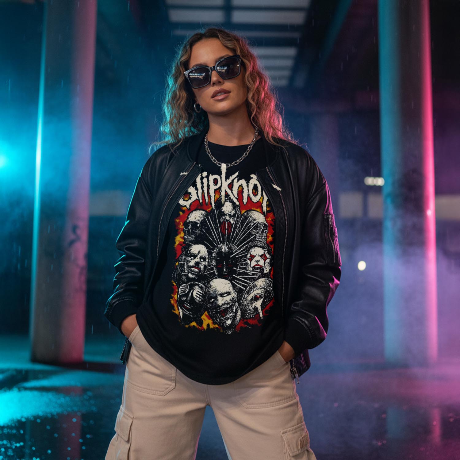 Áo thun rock vintage Slipknot Oldskull – D11