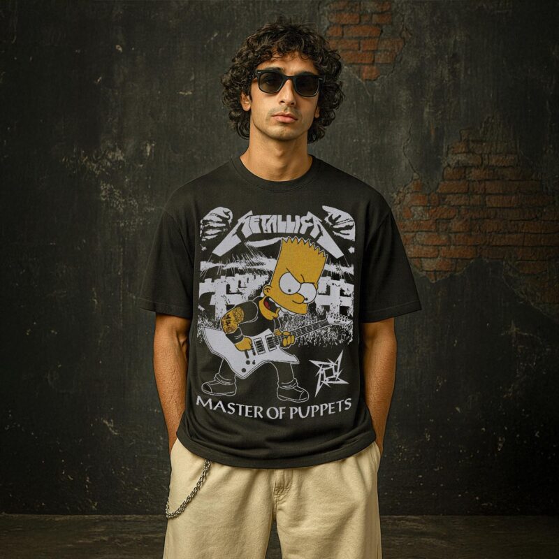 Áo thun vintage Simpson Metallica – B114