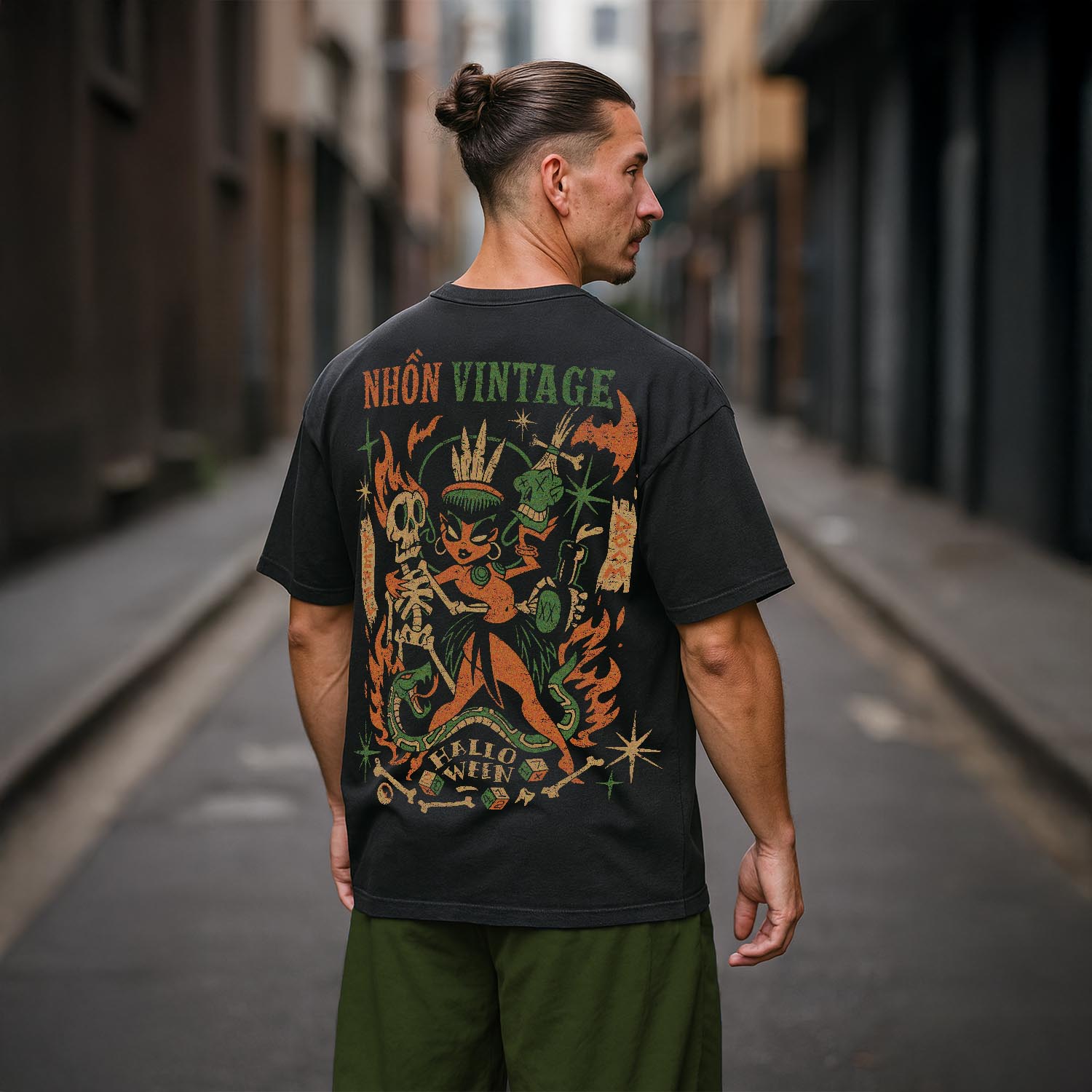 Áo thun halloween vintage VooDoo – B6