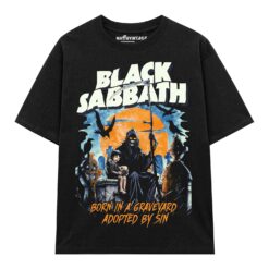 Áo thun rock vintage Black Sabbath Graveyard - B121
