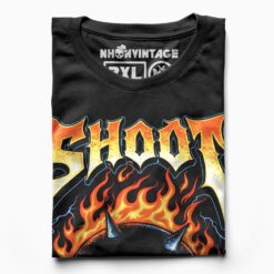 Áo thun streetwear vintage SHOOT Flaming 8 Ball - B124
