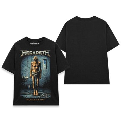 Áo thun rock vintage Megadeth Requiem for Time – B125