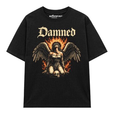 Áo thun streetwear DAMNED Fallen Angel – B127