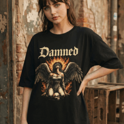Áo thun streetwear DAMNED Fallen Angel – B127