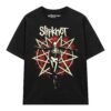Áo thun rock vintage Slipknot Skeleton – B129