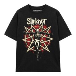 Áo thun rock vintage Slipknot Skeleton – B129
