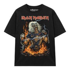 Áo thun rock vintage Iron Maiden Eddie Unchained – B130