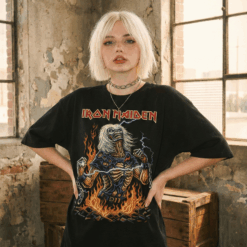 Áo thun rock vintage Iron Maiden Eddie Unchained – B130