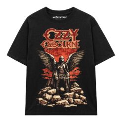 Áo thun rock vintage Ozzy Osbourne Dark Wings – B131