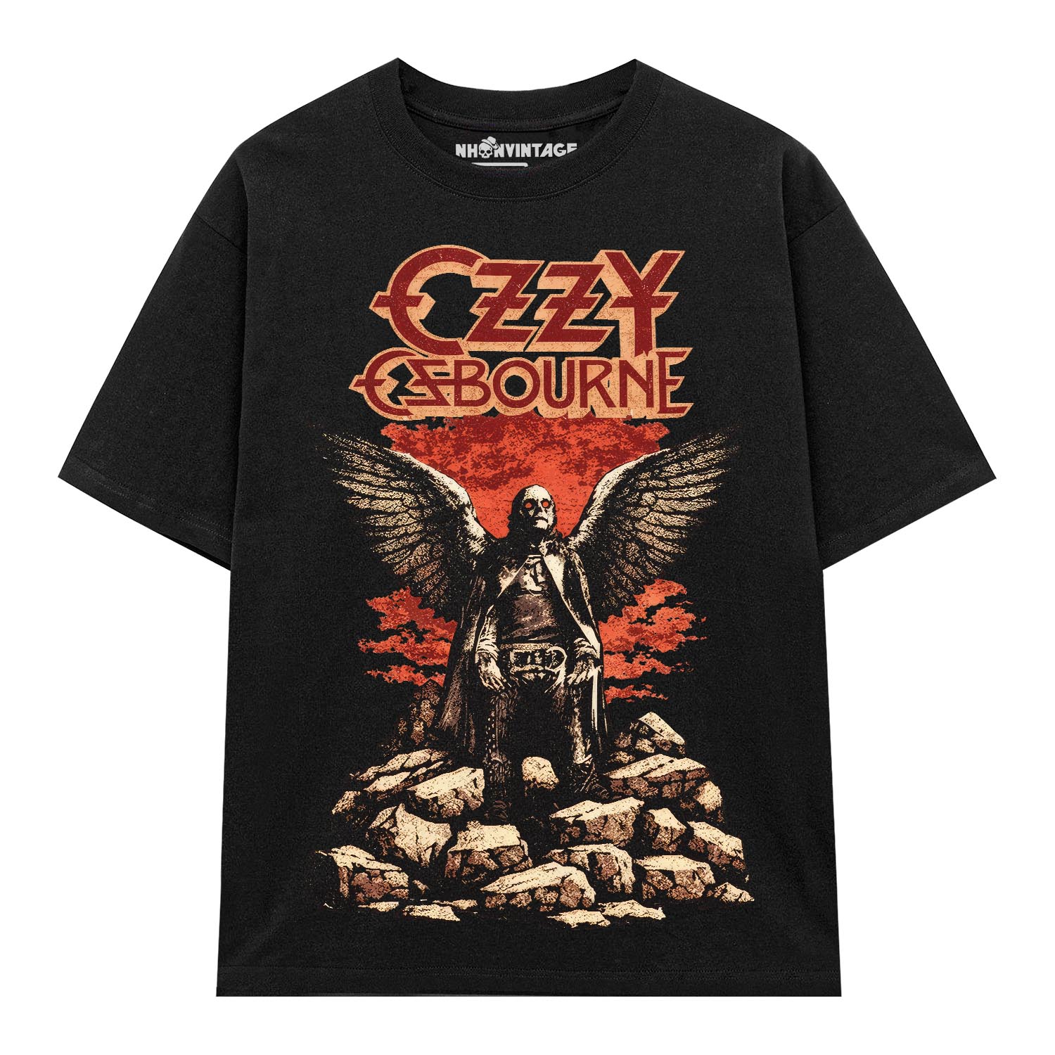 Áo thun rock vintage Ozzy Osbourne Dark Wings – B131 Áo thun rock vintage Ozzy Osbourne Dark Wings – B131