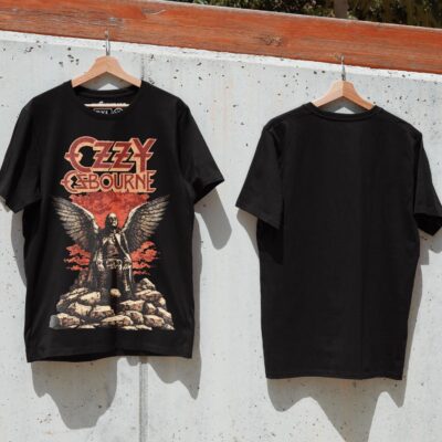 Áo thun rock vintage Ozzy Osbourne Dark Wings – B131