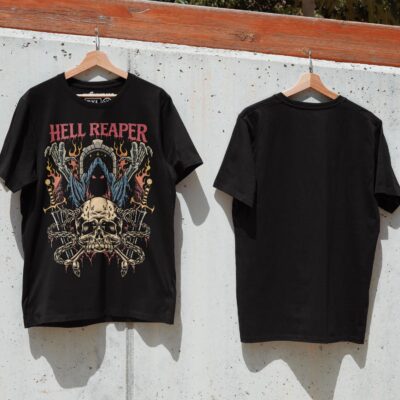 Áo thun dark streetwear Hell Reaper – B132