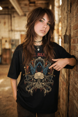 Áo thun dark streetwear Hell Reaper – B132