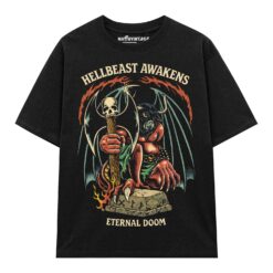 Áo thun dark streetwear Hellbeast Awakens – B133