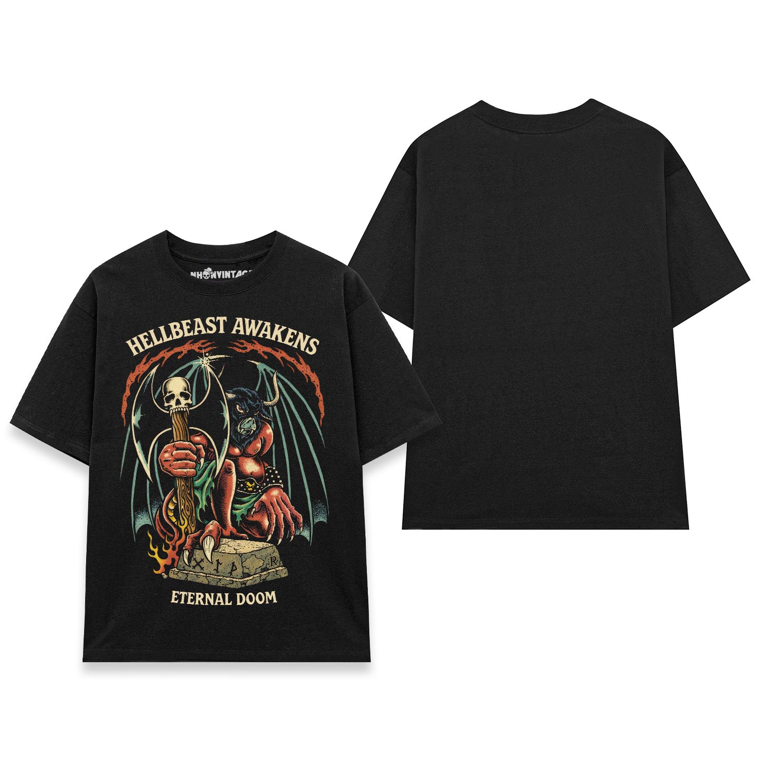 Áo thun dark streetwear Hellbeast Awakens – B133 Áo thun dark streetwear Hellbeast Awakens – B133