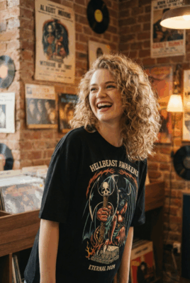 Áo thun dark streetwear Hellbeast Awakens – B133