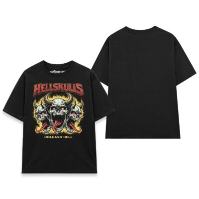 Áo thun dark streetwear Hellskulls – B134